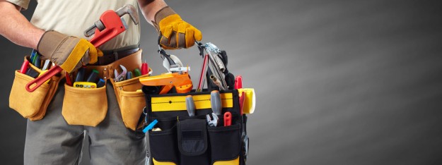 Trabajador con herramientas de trabajo